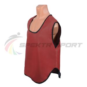 Купить Манишка футбольная односторонняя Spektr Sport красная, р.36-40 в Морозовске 