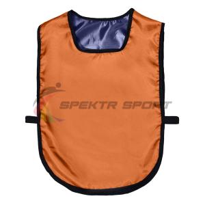 Купить Манишка футбольная двусторонняя универсальная Spektr Sport оранжево-синяя в Морозовске 