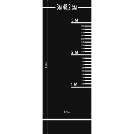 Купить Дорожка (разметка) для прыжков в длину с места для сдачи норматива (цв. черный) в Морозовске 