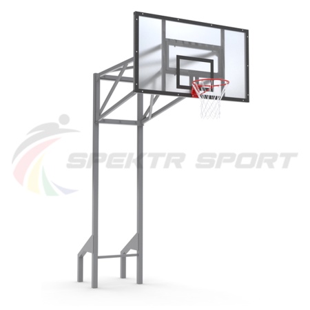 Купить Стойка баскетбольная уличная усиленная со щитом из оргстекла, кольцом и сеткой SP D 413 в Морозовске 